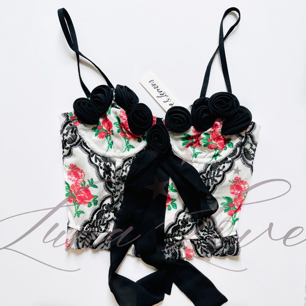 FOR LOVE & LEMONS Daje Bustier Crop Top NWT - Picture 4 of 10